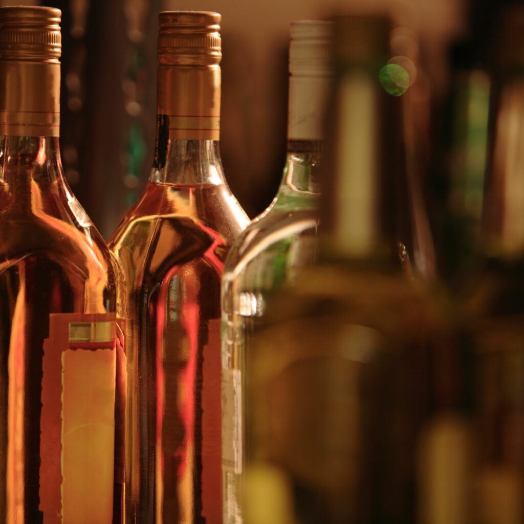 bottles of liquor
