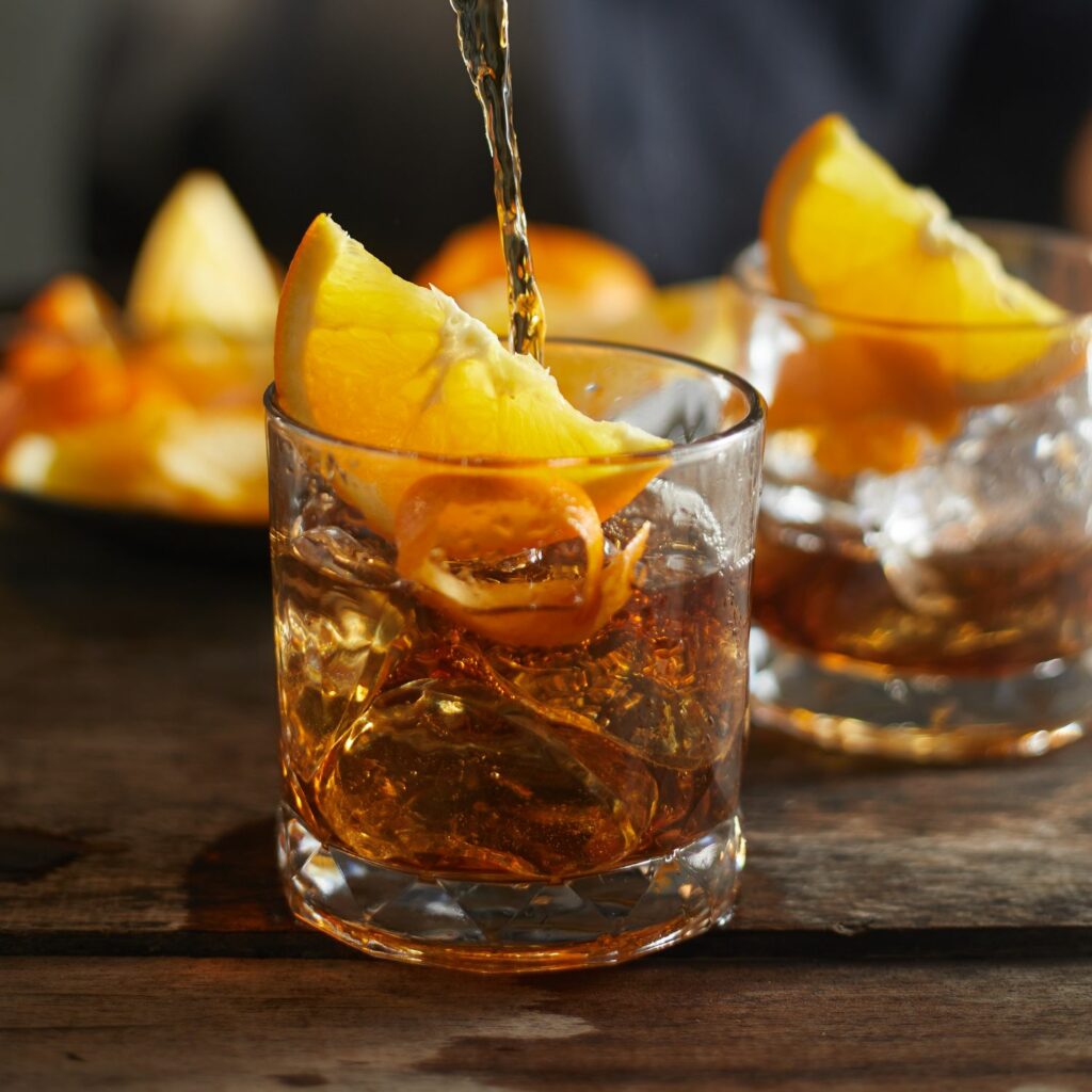 pouring an old fashioned
